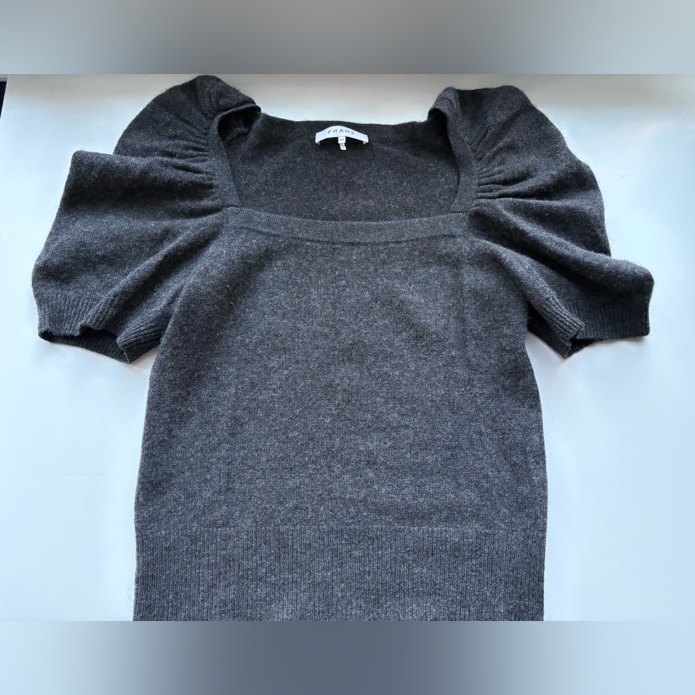 Frame Denim Charcoal Cashmere Sweater